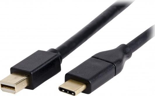 Kabllo video LMP USB C në mini DisplayPort, 1.8m, 4K 60Hz, i zi