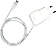 Karikues udhëtimi Puro Mini Travel 1A, me kabllo Micro USB, i bardhë