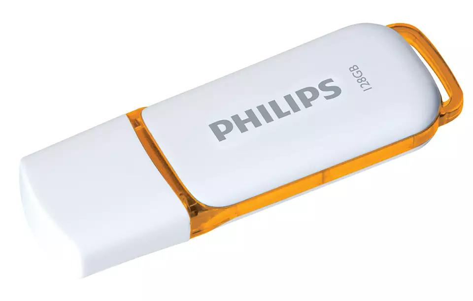 USB flash drive Philips FM12FD70B, 128GB, USB 2.0, i bardhë