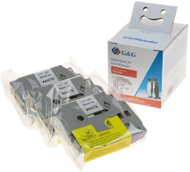 Shirit etiketimi G&amp;G, 12mm, 8m, i bardhë me printim të zi