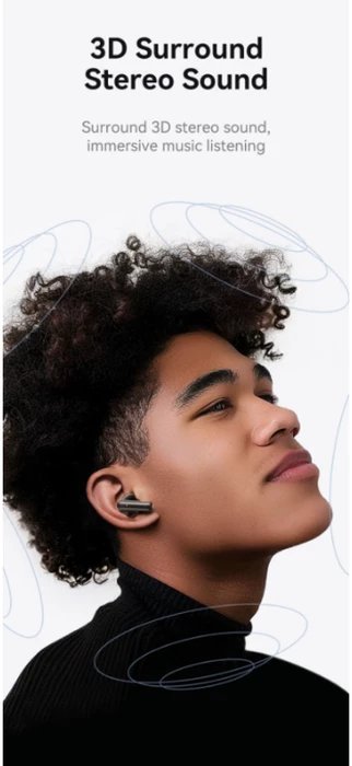 Kufje Bluetooth Usams TWS IF27, wireless, 5 orë, të zeza