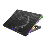 Bazë ftohëse për laptop Esperanza Alize, ventilator i qetë, ndriçim RGB LED, e zezë