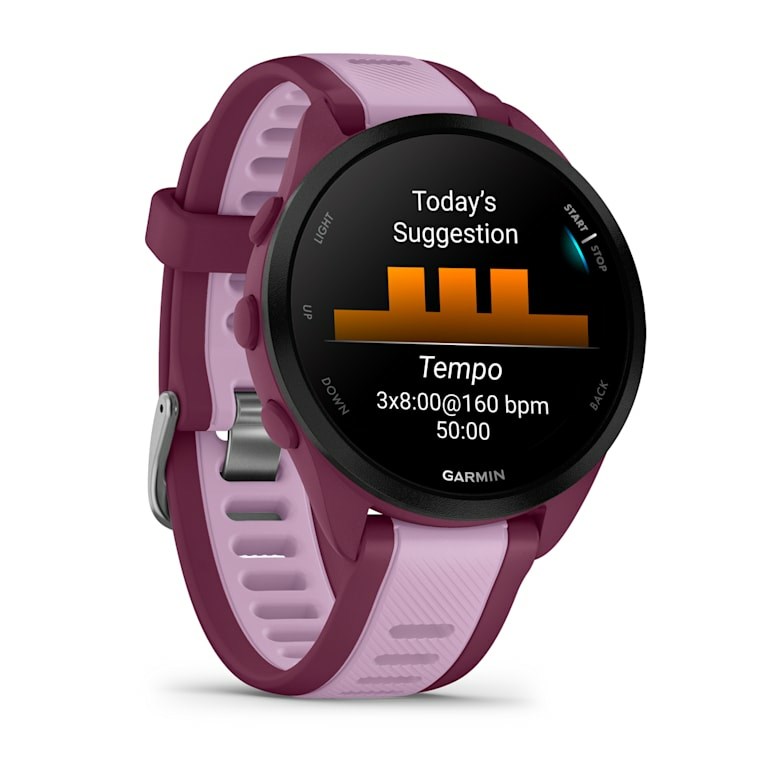 Ora sportive Garmin Forerunner 165 Music, AMOLED 1.2", GPS, Berry Lilac