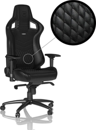 Karrige gaming noblechairs EPIC Real Leather, lëkurë natyrale, deri 120kg, e zezë