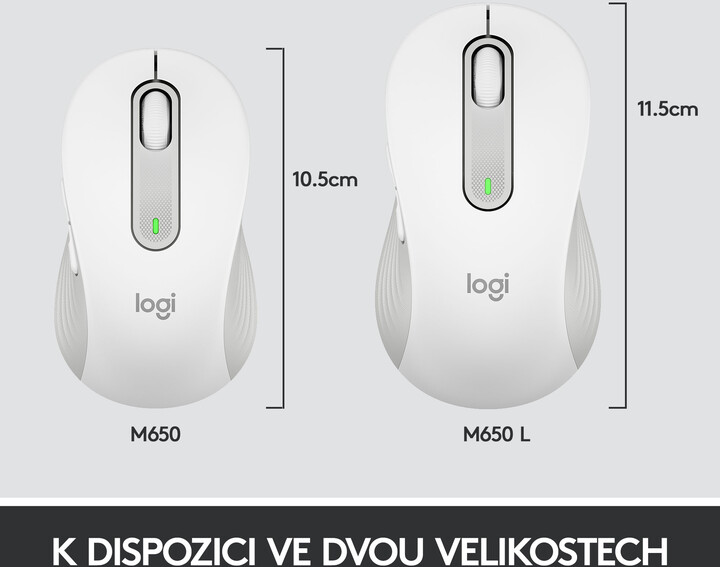 Maus Logitech M650L, i bardhë
