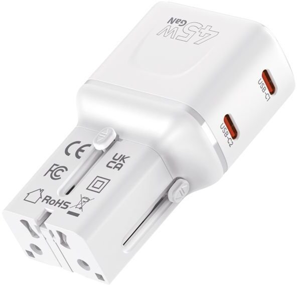 Karikues udhëtimi Mobile Origin PW26, 45W GaN, 2x USB C, i bardhë