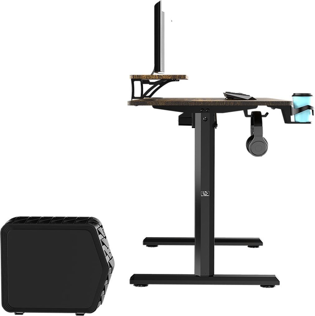 Tavolinë gaming Ultradesk Highlander, rregullim elektrik lartësie, 120 -180cm x 60cm, kaftë