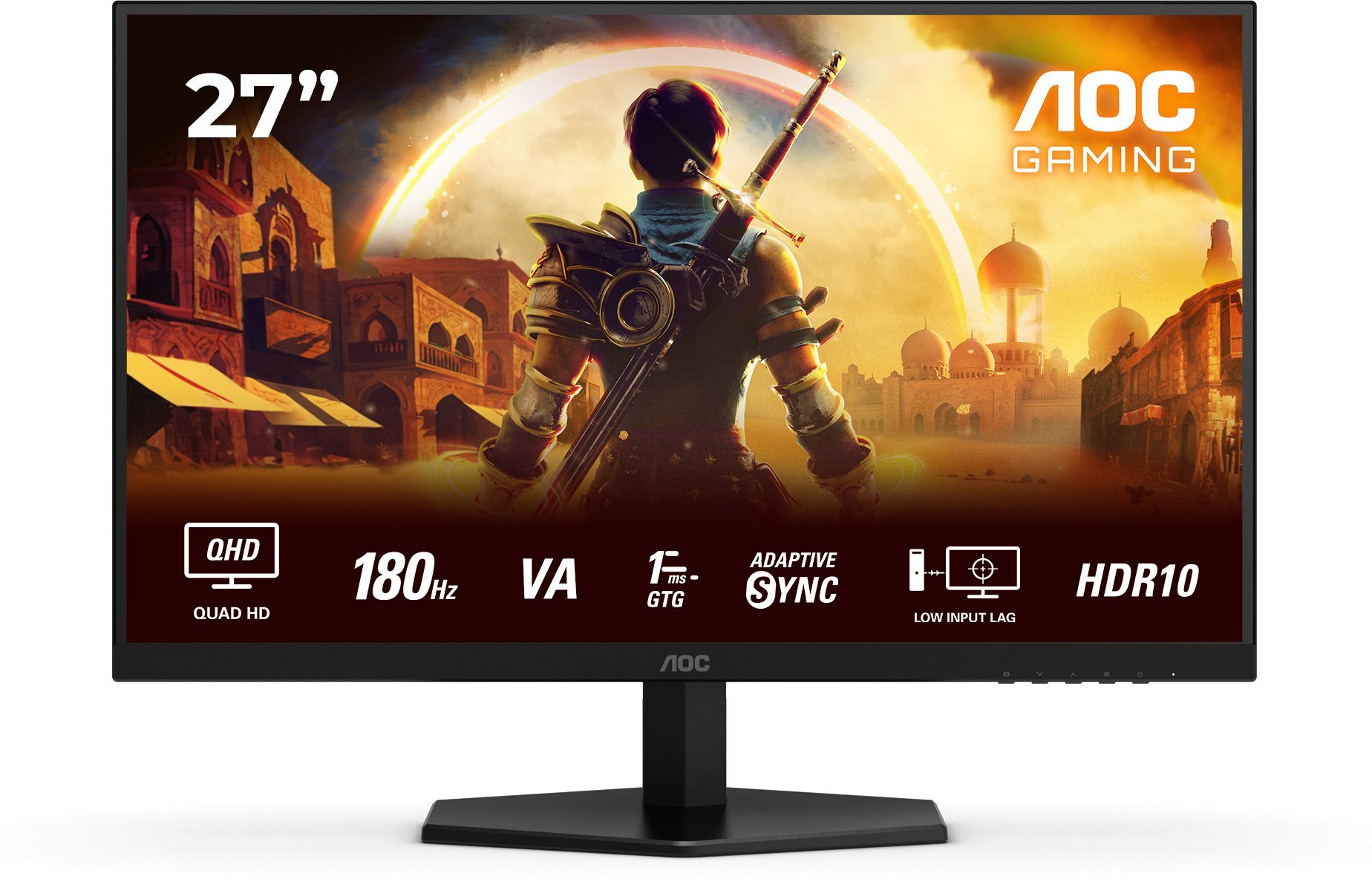 Monitor gaming AOC G4 Q27G42XNE, 27", QHD 2560 x 1440, LED, i zi e kuqe