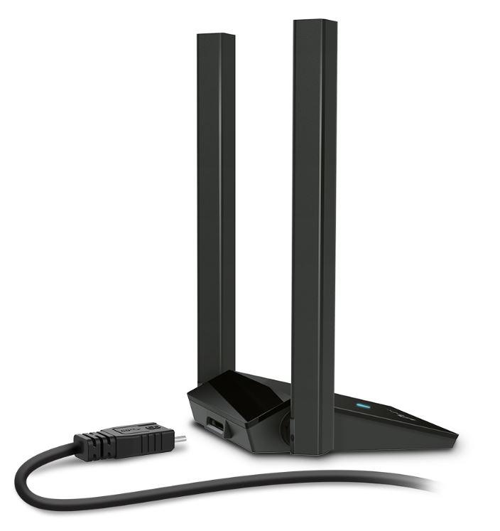 Kartelë rrjeti TP-Link Archer TX20U Plus, Wi-Fi USB, me antena të jashtme, e zezë