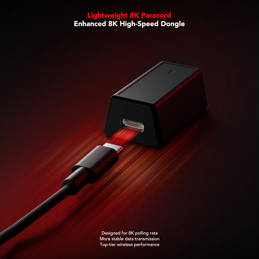 Maus Kysona Jupiter Ultra dual 8k, i kuq