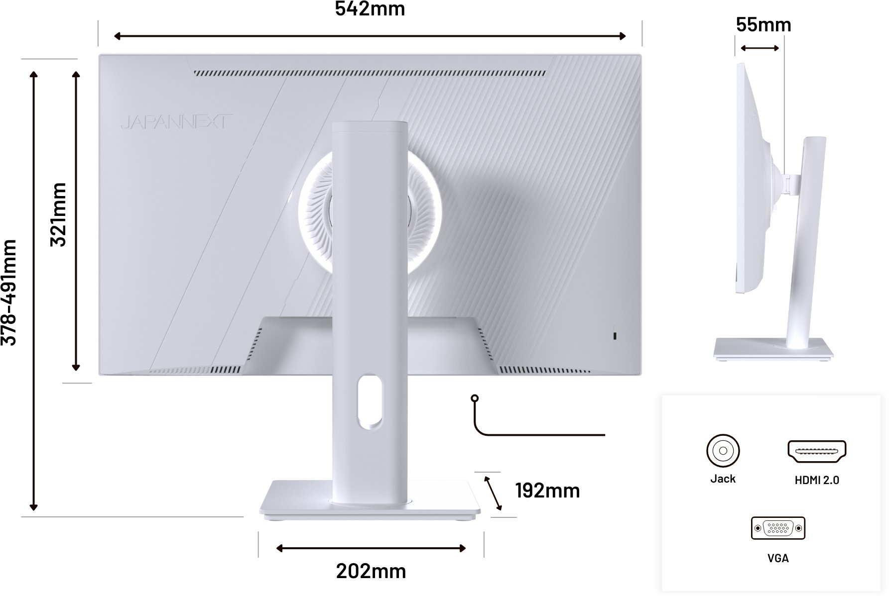 Monitor gaming JapanNext FHD 23.8", 75Hz, i zi