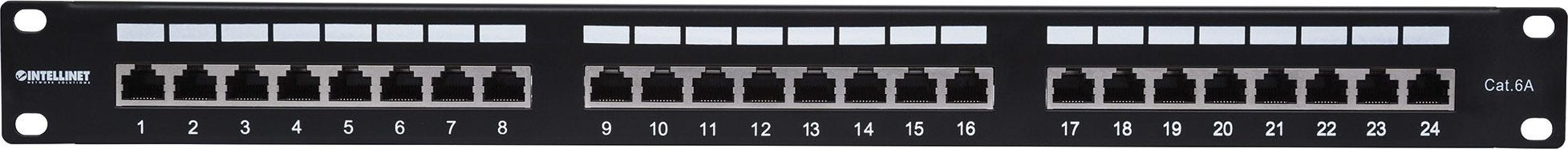 Patch panel Intellinet Cat6a FTP, 24 porta, 1U, i zi