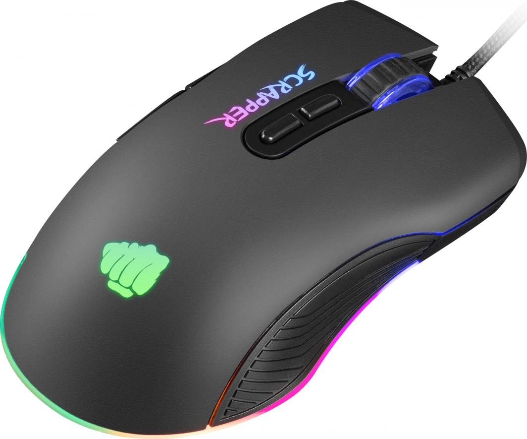 Maus Fury Scrapper, 6400 DPI, i zi