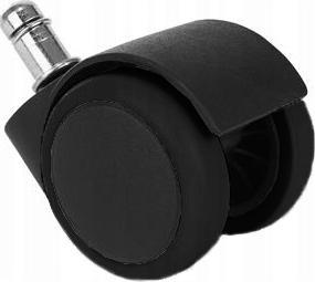 Rrota zyre gome për karrige rrotulluese, set 5 copë, pin 11mm, të zeza