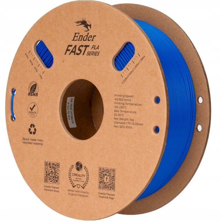 Filament 3D Creality Ender Fast PLA, 1.75mm, 1kg, blu