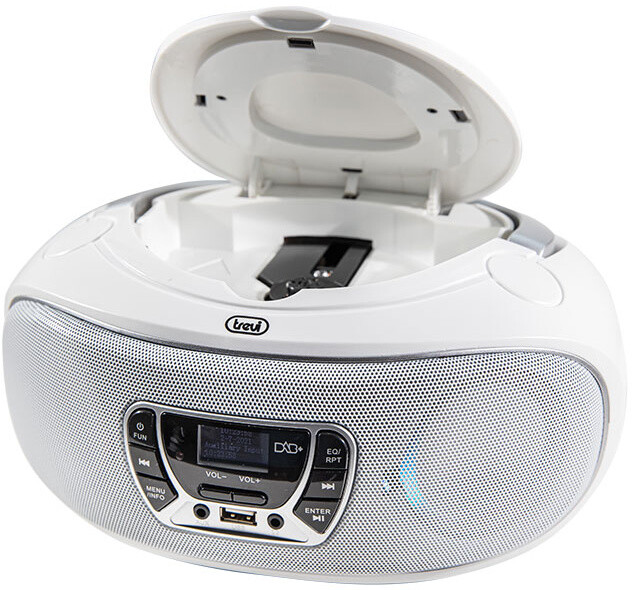 Radio portative Trevi CMP 583 DAB, CD/MP3, e bardhë