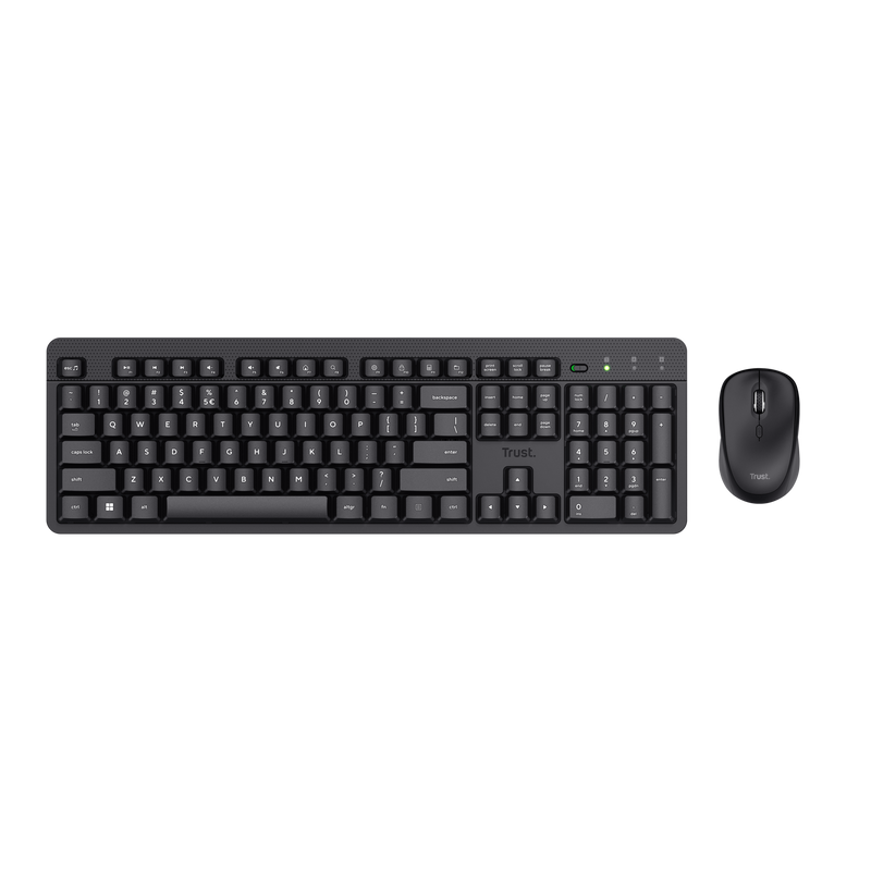 Set tastierë dhe maus Trust Ody II Wireless, i zi