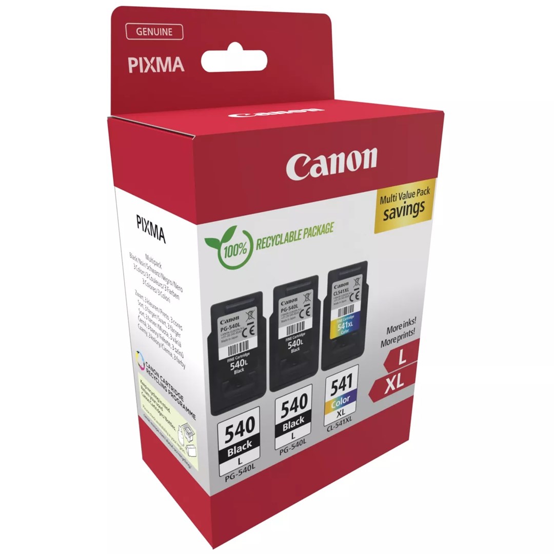 Ngjyrë dhe kokë printimi Canon PG-540L/CL-541XL, multipack, e zezë/magneta/e verdhë