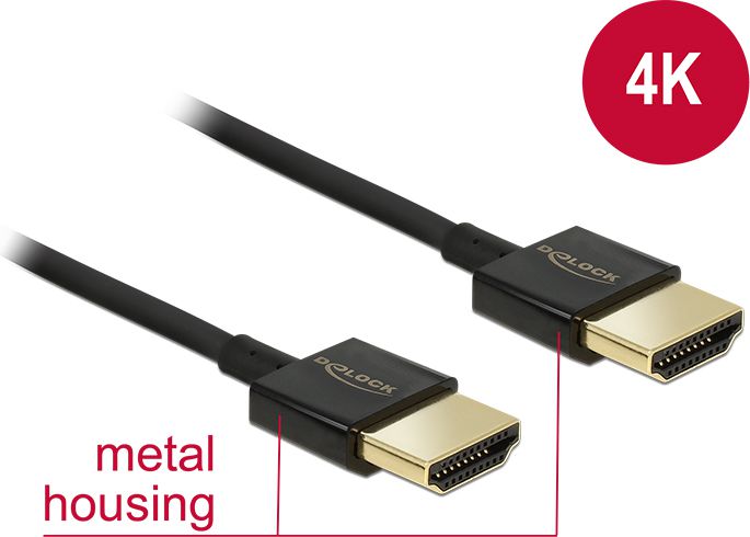 Kabllo Delock HDMI - HDMI, 1m, e zezë