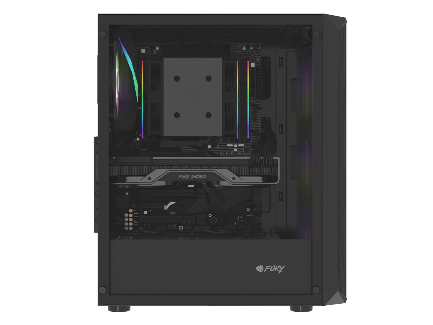 Kasë për PC Genesis Fury SHOBO, e zezë