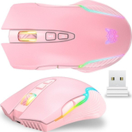 Maus gaming ONIKUMA CW905, wireless 2.4G, RGB, rozë