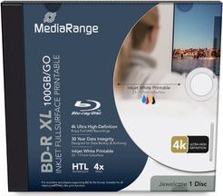 Disk Blu ray MediaRange BD R XL, 100GB, 4x, i printueshëm