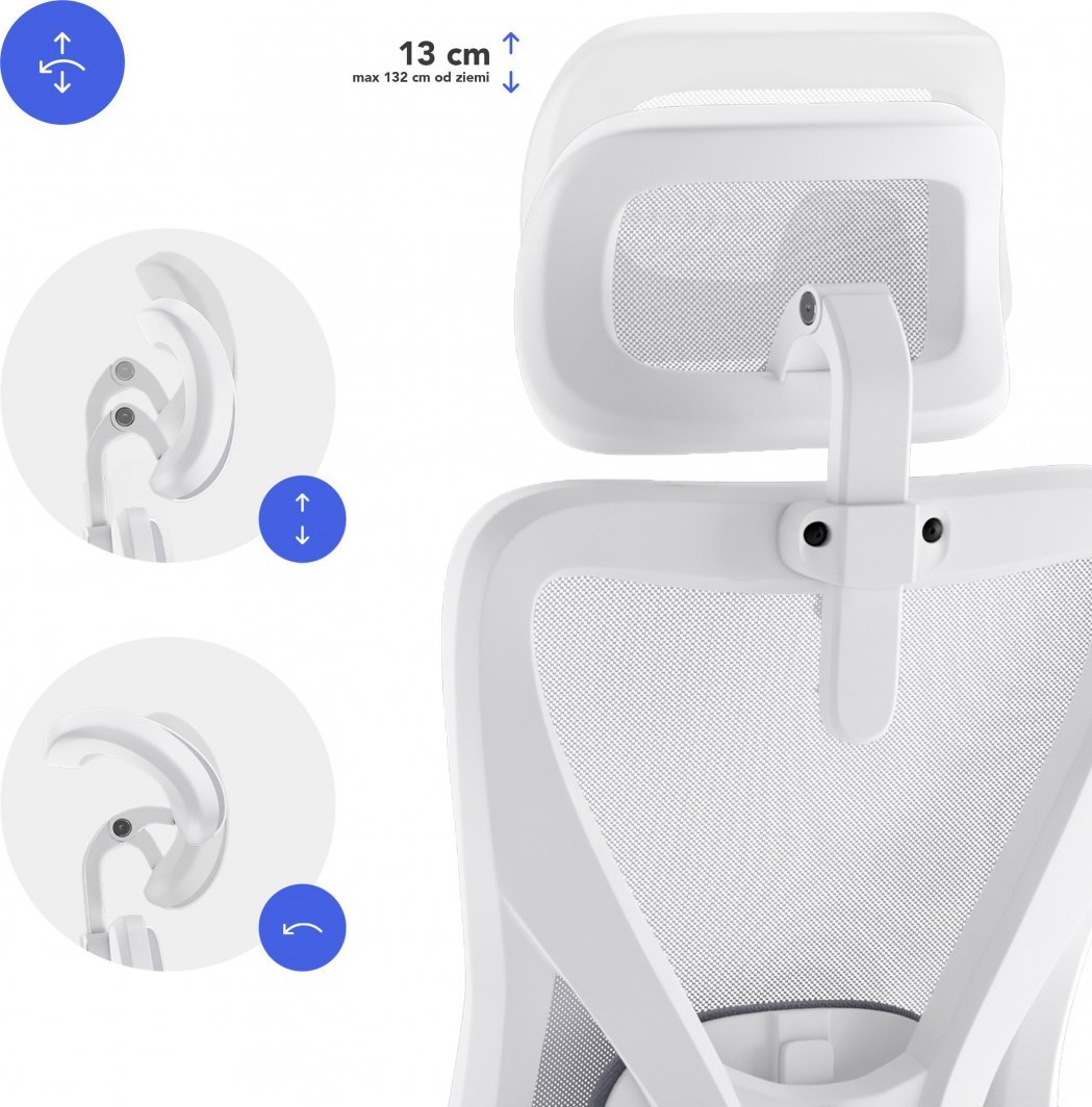 Karrige për zyrë SENSE7 Tone, e hirtë/ bardhë