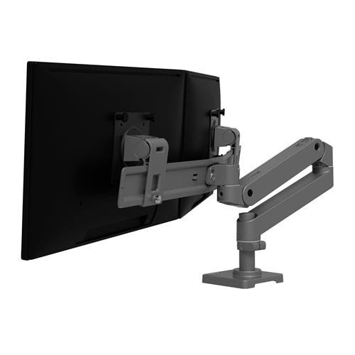 Krah monitori Ergotron LX Pro Arm Dual Direct Desk, për 2 monitorë, montim në tavolinë, gri e errët