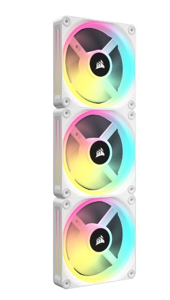 Ventilatorë Corsair iCUE LINK QX120, RGB, 120mm, Triple Kit, i bardhë