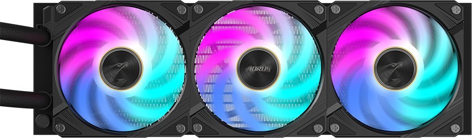 Ftohës uji për procesor Gigabyte Aorus WaterForce X II 360, 360mm, ekran LCD, ARGB
