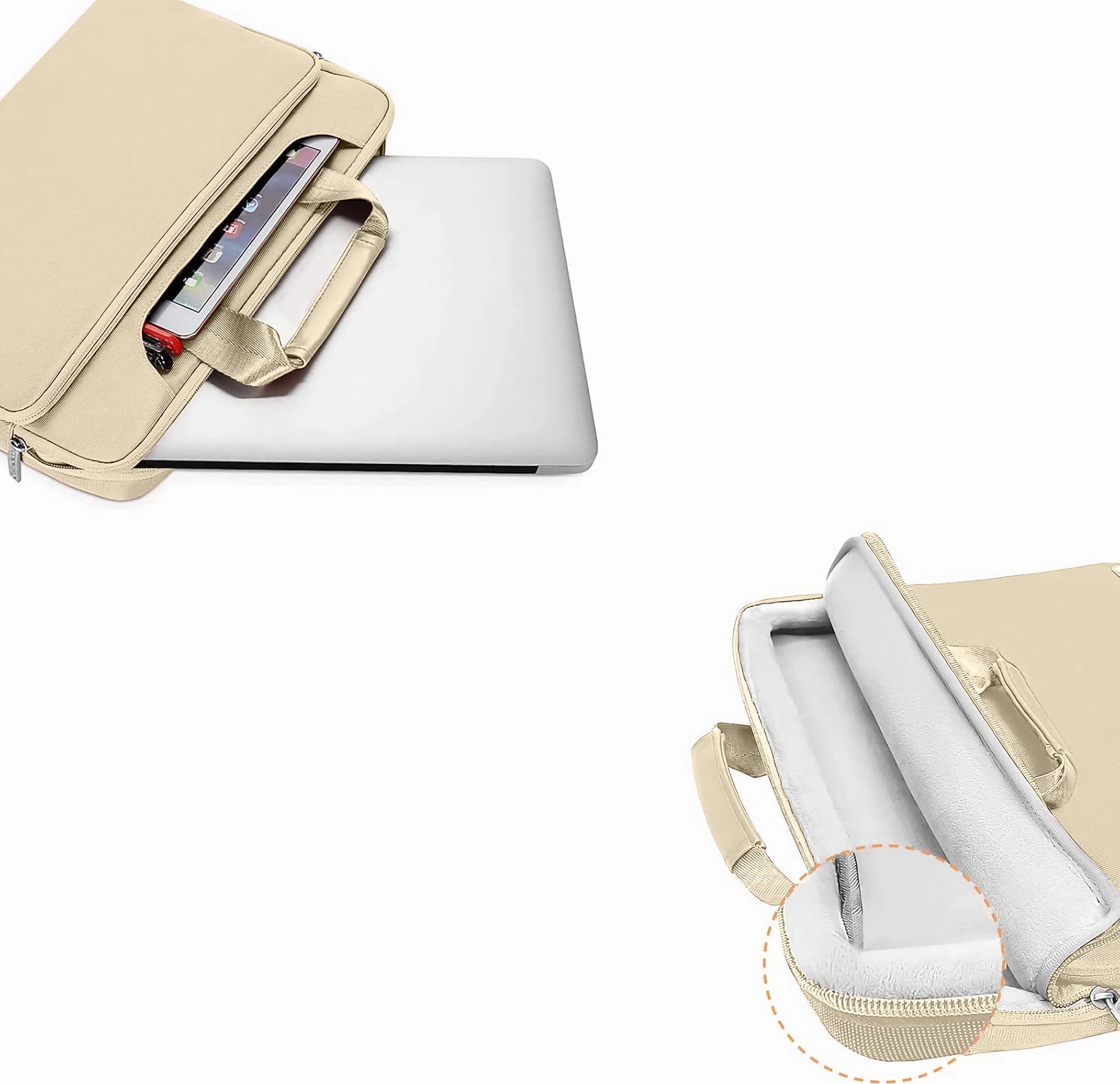 Çantë laptopi Tech-Protect Pocket Bag, 15-16", rezistente ndaj ujit, bezhë