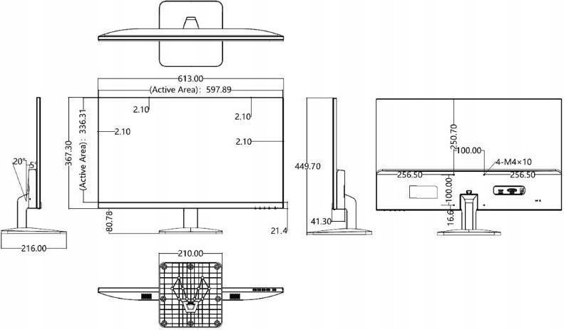 Monitor Hikvision DS-D5027F2-1P2, 27", IPS Full HD, i zi