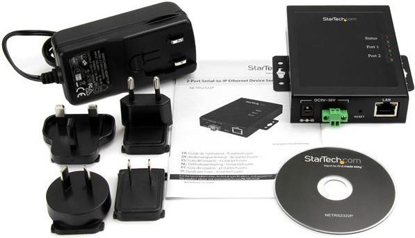 Server serial në rrjet StarTech.com 2 Port RS232, Ethernet, metalik, i montueshëm