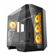 Kase kompjuteri DarkFlash DY470, ATX Mid Tower, 4 fansa gaming, e zezë