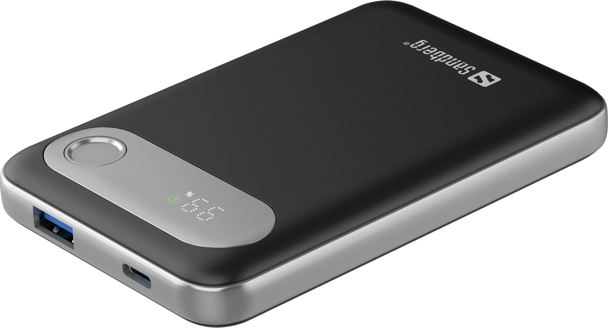 Powerbank Sandberg Travel 10000 PD20W, 10000 mAh, karikim i shpejtë 20W, i zi