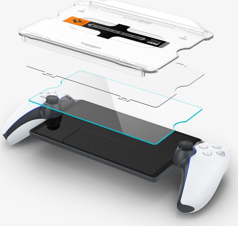 Xham mbrojtës Spigen EZ Fit për Sony PlayStation Portal, xham i fortë 9H, transparencë e lartë