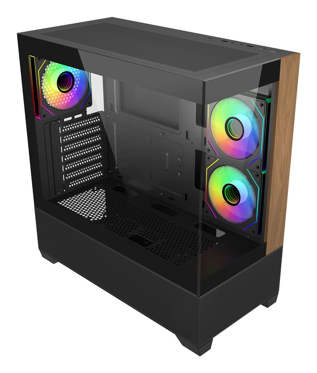 Cooler Master Elite 690 Wood (E690-KHNN-S00) - Mid Tower, Black