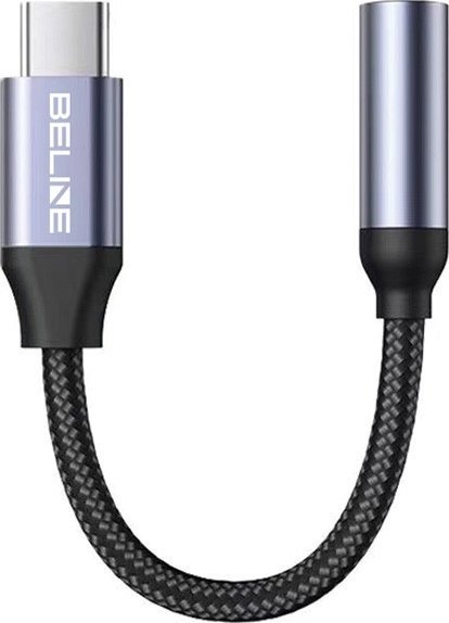 Adapter audio Beline USB C në Jack 3.5mm, DAC, gri