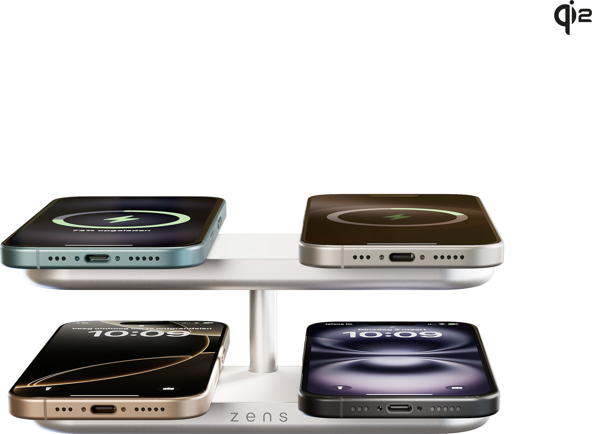 Karikues wireless ZENS Quattro Charger Pro 4, 15W, magnetik, i bardhë