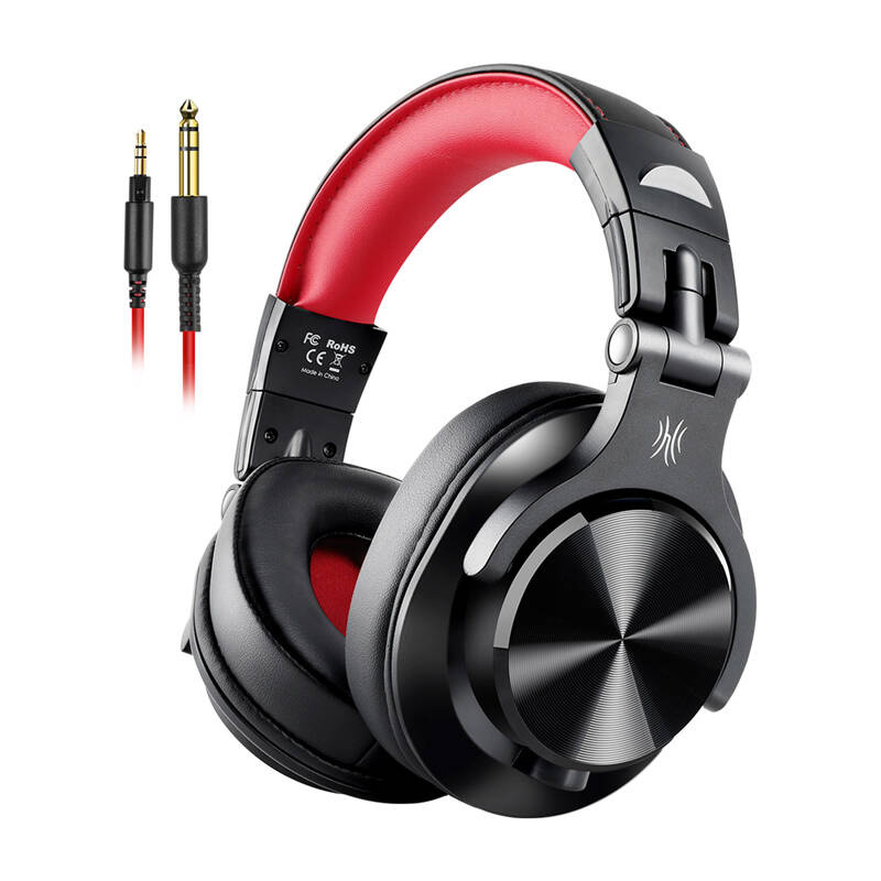 Kufje OneOdio profesionale Over Ear, 40 mm, 32 Ohm, të zeza me të kuqe