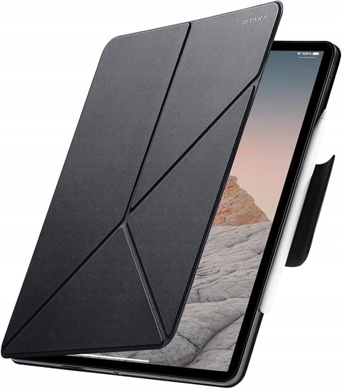 Mbulesë mbrojtëse Pitaka për Apple iPad Pro 12.9, e hollë, e zezë