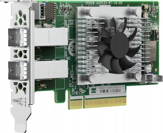 Картичка за проширување QNAP, PCIe Gen3 x8, двоен порт SAS, црна