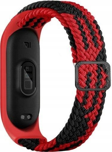 Rrip najloni Beline për Mi Band 8/9, i rregullueshëm, zi me të kuqe