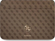 Futrollë laptopi Guess Sleeve Case, 13", lëkurë Saffiano, kafe