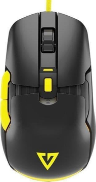 Mouse lojrash Modecom Volcano Jager, me kabllo, ergonomik, i zi