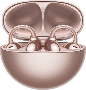 Безжични слушалки Huawei FreeClip TWS, Bluetooth, USB Type C, розе голд
