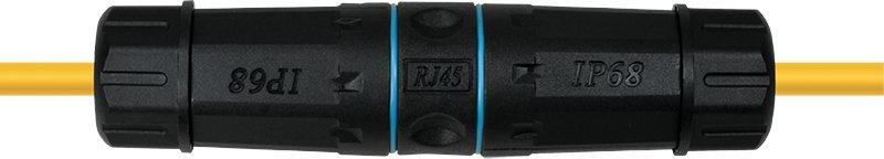 Zgjatues kabllor rrjeti LogiLink Outdoor IDC, IP68, për Cat.6A Cat.7 Cat.7A Cat.8, i zi
