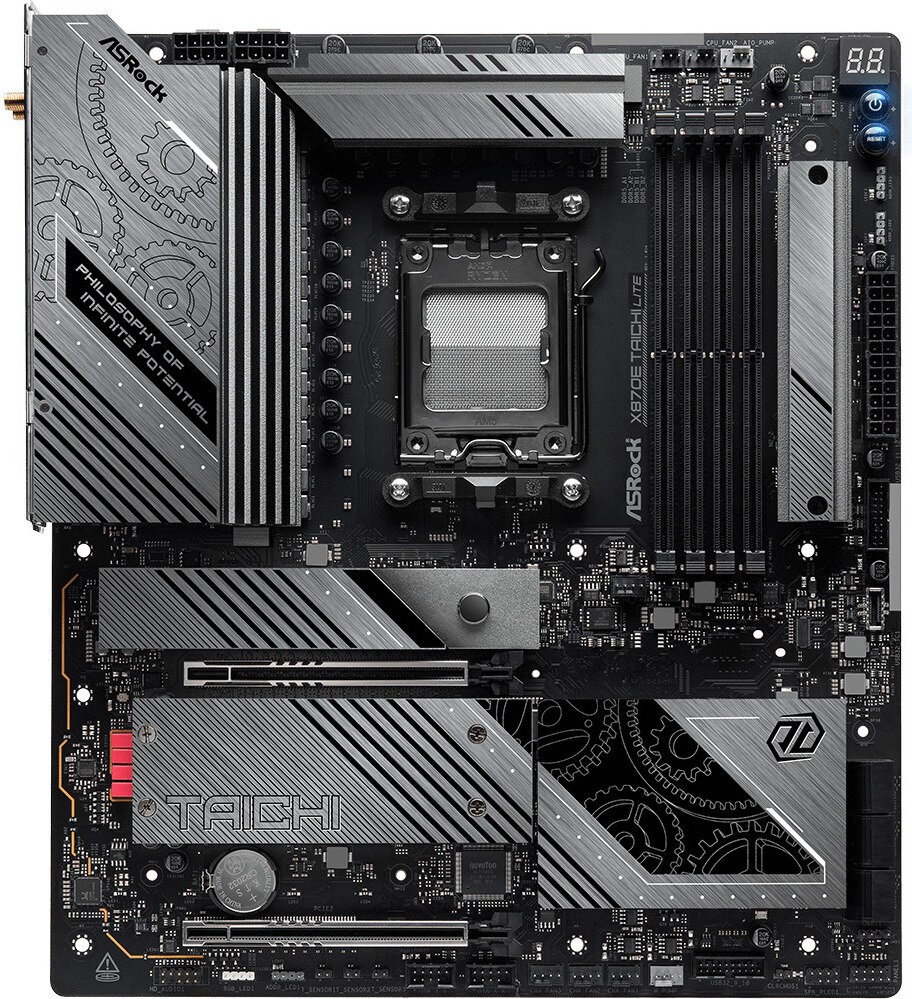 Pllakë amë Asrock X870E Taichi Lite, DDR5, E-ATX, Socket AM5, e zezë