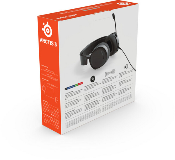 [OUTLET] Kufje gaming SteelSeries Arctis 3, të zeza, III