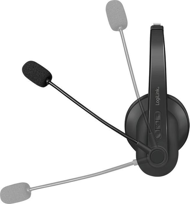 Kufje Bluetooth LogiLink, mono me mikrofon, me stacion karikimi, të zeza